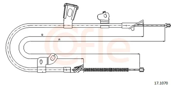 Tazne lanko, parkovaci brzda COFLE 17.1070 – OE 4643052010