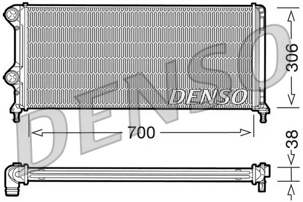 Chladič, chlazení motoru DENSO DRM09060 Chladič, chlazení motoru DENSO DRM09060