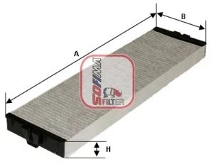 Filtr, vzduch v interiéru SOFIMA S4157CA – OE 46723024