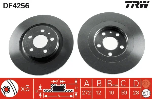 Brzdový kotouč TRW DF4256