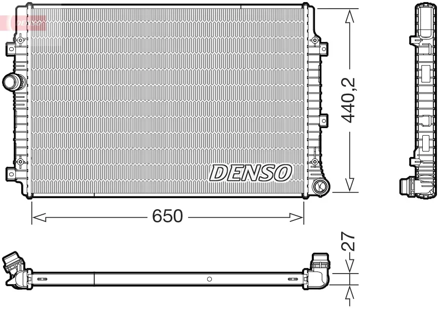 Chladič, chlazení motoru DENSO DRM32059