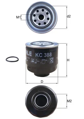 Palivový filtr KNECHT KC388D