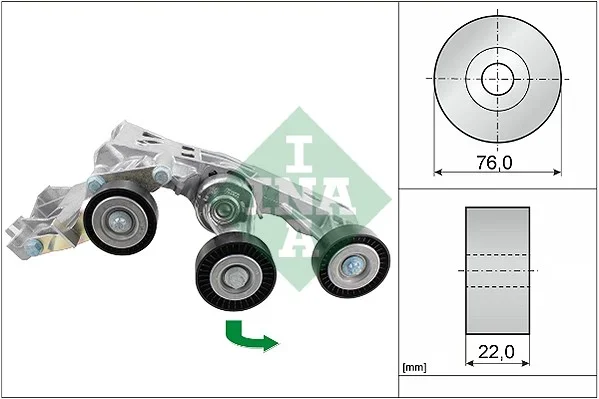 Napinaci rameno, zebrovany klinovy remen Schaeffler INA 534033810