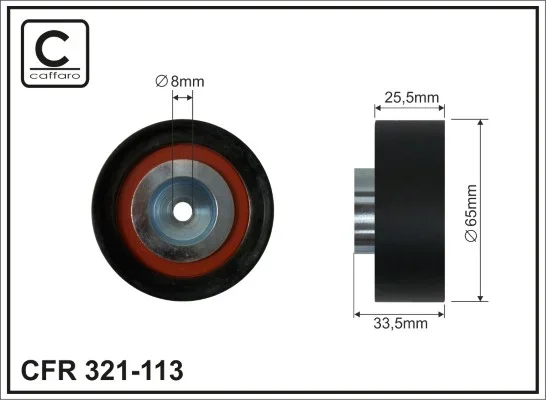 Vratna/vodici kladka, klinovy zebrovy remen CAFFARO 321-113