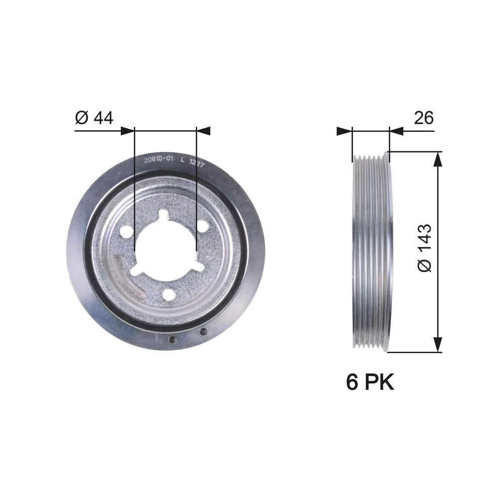 remenice, klikovy hridel GATES TVD1055 remenice, klikovy hridel GATES TVD1055