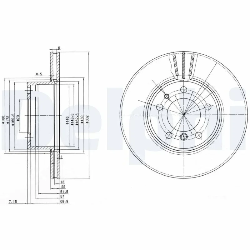 Brzdový kotouč DELPHI BG2433