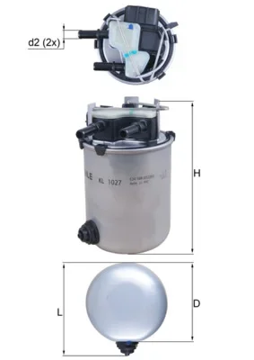 Palivový filtr KNECHT KL1027
