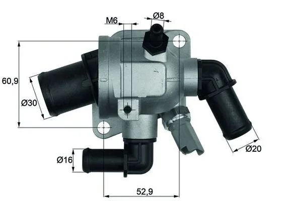 Termostat, chladivo MAHLE TI17388