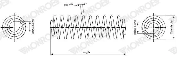 Pruzina podvozku MONROE SE3764 – OE 5002PK