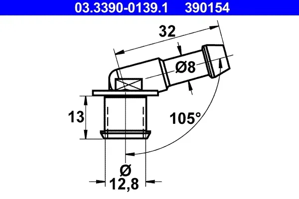 Konektor, hadice ATE 03.3390-0139.1
