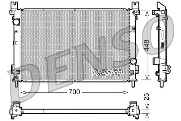 Chladič, chlazení motoru DENSO DRM06001 – OE 05102435AA