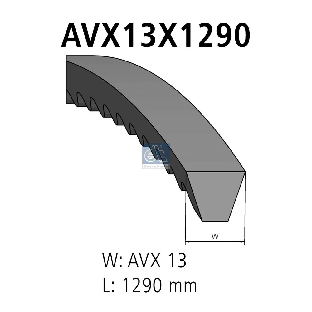 Klínový řemen DT Spare Parts 4.80636 Klínový řemen DT Spare Parts 4.80636