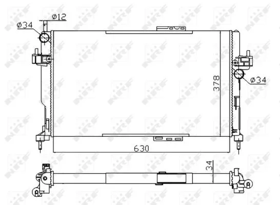 Chladič, chlazení motoru NRF 58282A