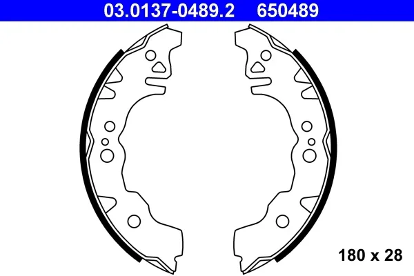 Sada brzdových čelistí ATE 03.0137-0489.2