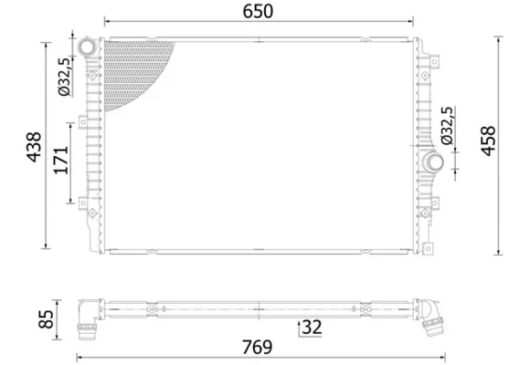 Chladič, chlazení motoru MAHLE CR2428000S – OE 5N0121253Q Chladič, chlazení motoru MAHLE CR2428000S – OE 5N0121253Q