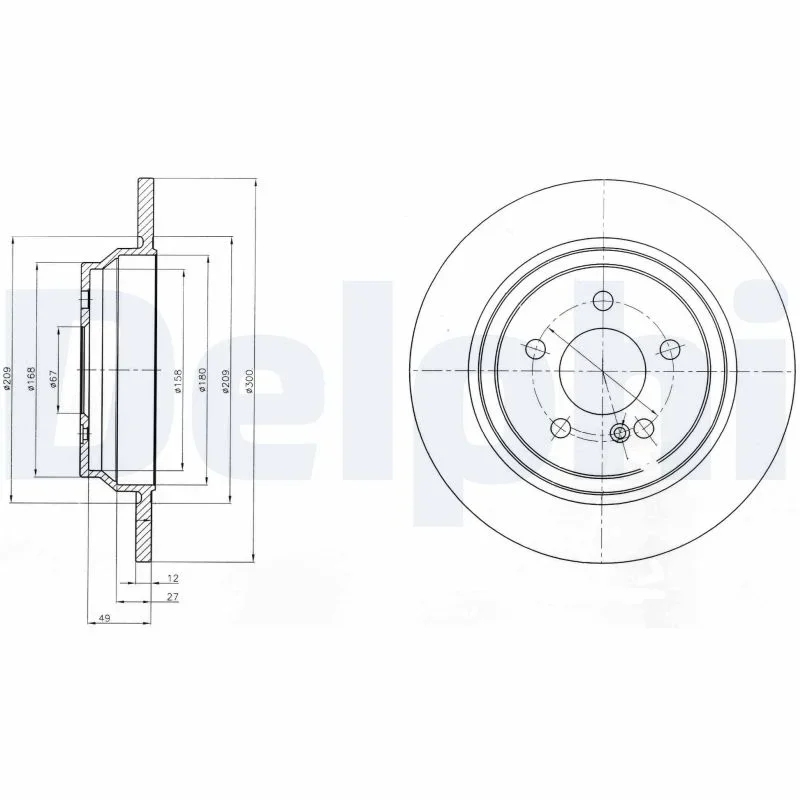 Brzdový kotouč DELPHI BG4298C