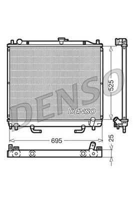Chladič, chlazení motoru DENSO DRM45015