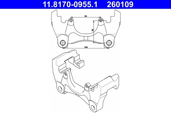 Drzak, brzdovy trmen ATE 11.8170-0955.1