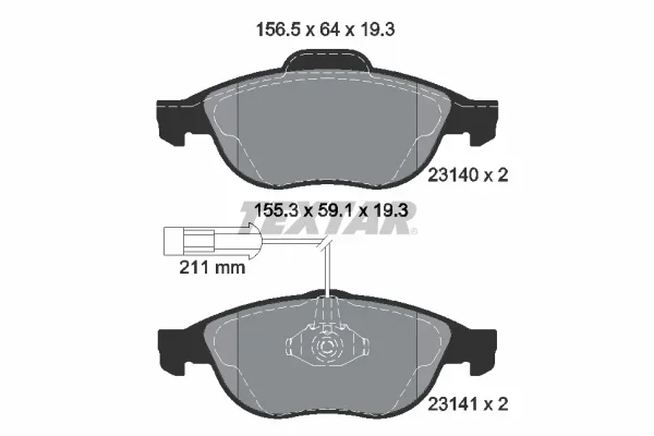 Sada brzdových destiček, kotoučová brzda STARLINE BDS303