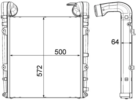 Chladič turba MAHLE CI456000P Chladič turba MAHLE CI456000P