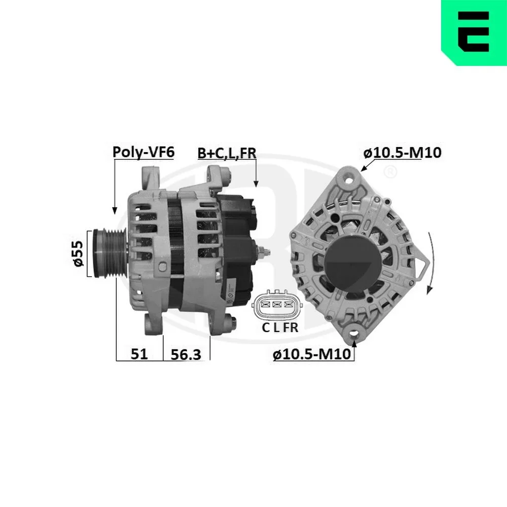 generátor ERA 209642A – OE 37300-2G750 generátor ERA 209642A – OE 37300-2G750