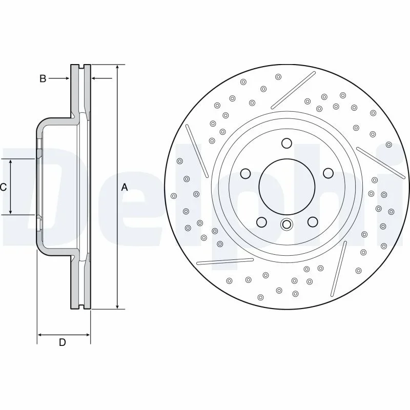 Brzdový kotouč DELPHI BG9235C – OE 34116786392