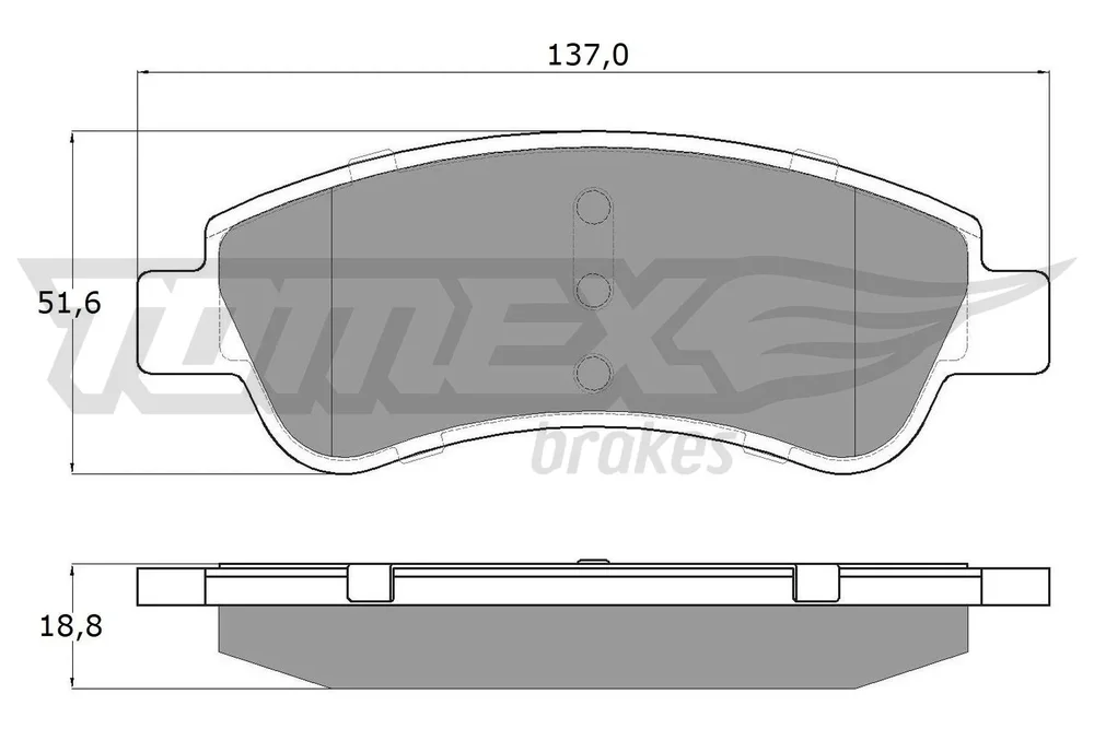 Sada brzdových destiček, kotoučová brzda Tomex Brakes TX13-27