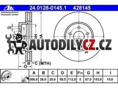 AT 428145 P/L brzdový kotouč ATE