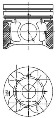 Píst KOLBENSCHMIDT 40179600 Píst KOLBENSCHMIDT 40179600