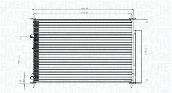 Kondenzátor, klimatizace MAGNETI MARELLI 350203767000