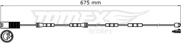 Vystrazny kontakt, opotrebeni oblozeni Tomex Brakes TX31-36
