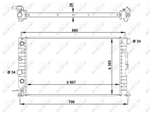 Chladič, chlazení motoru NRF 50219A