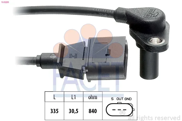 Senzor otacek, automaticka prevodovka FACET 9.0220 – OE 01M927321B