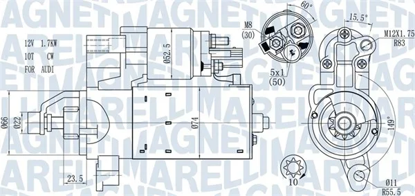 Startér MAGNETI MARELLI 063721563510