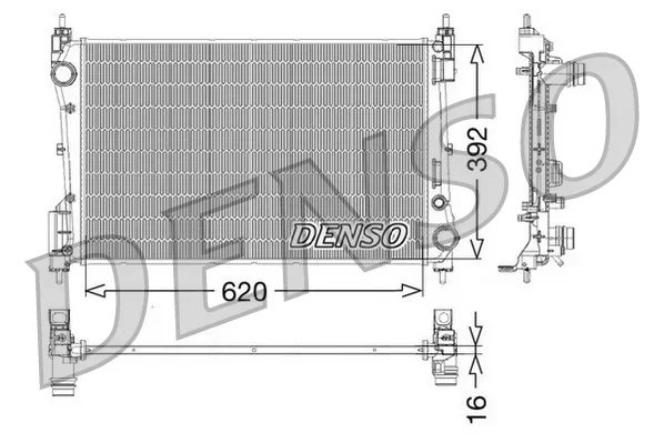Chladič, chlazení motoru DENSO DRM09114 Chladič, chlazení motoru DENSO DRM09114
