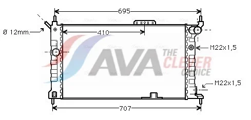 Chladič, chlazení motoru AVA Clever Choice OL2091