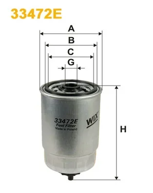 Palivový filtr WIX FILTERS 33472E