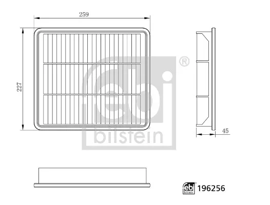 Vzduchový filtr FEBI BILSTEIN 196256 – OE 1109110XSZ08A Vzduchový filtr FEBI BILSTEIN 196256 – OE 1109110XSZ08A