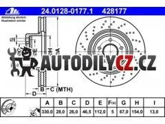 AT 428177 P/L brzdový kotouč ATE