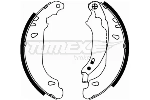 Sada brzdových čelistí Tomex Brakes TX21-65 – OE 7701205758