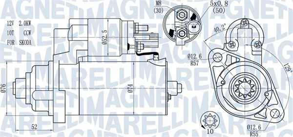 Startér MAGNETI MARELLI 063721393010