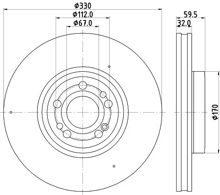 Brzdový kotouč HELLA 8DD355132-331