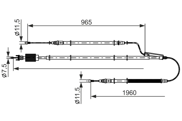Tazne lanko, parkovaci brzda BOSCH 1987482805