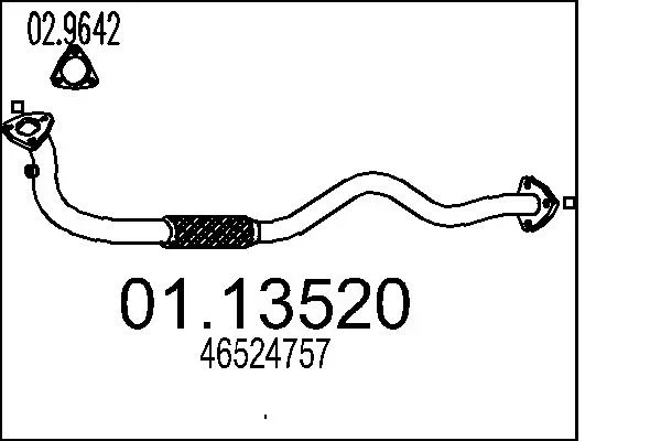 Výfuková trubka MTS 01.13520 – OE 46524757