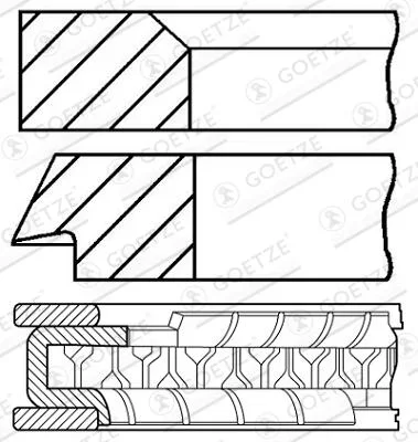 Sada pistnich krouzku GOETZE ENGINE 08-424800-30 – OE 230402B000