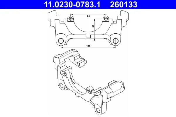 Drzak, brzdovy trmen ATE 11.0230-0783.1 – OE 3C0615125 Drzak, brzdovy trmen ATE 11.0230-0783.1 – OE 3C0615125