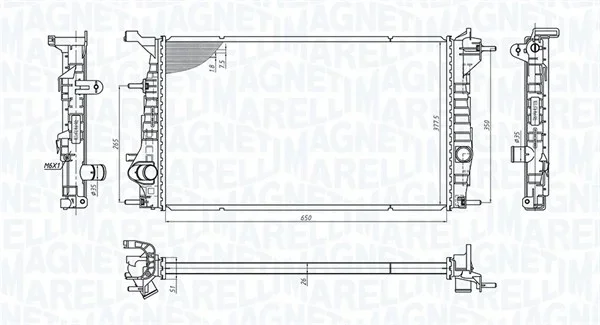 Chladič, chlazení motoru MAGNETI MARELLI 350213200600