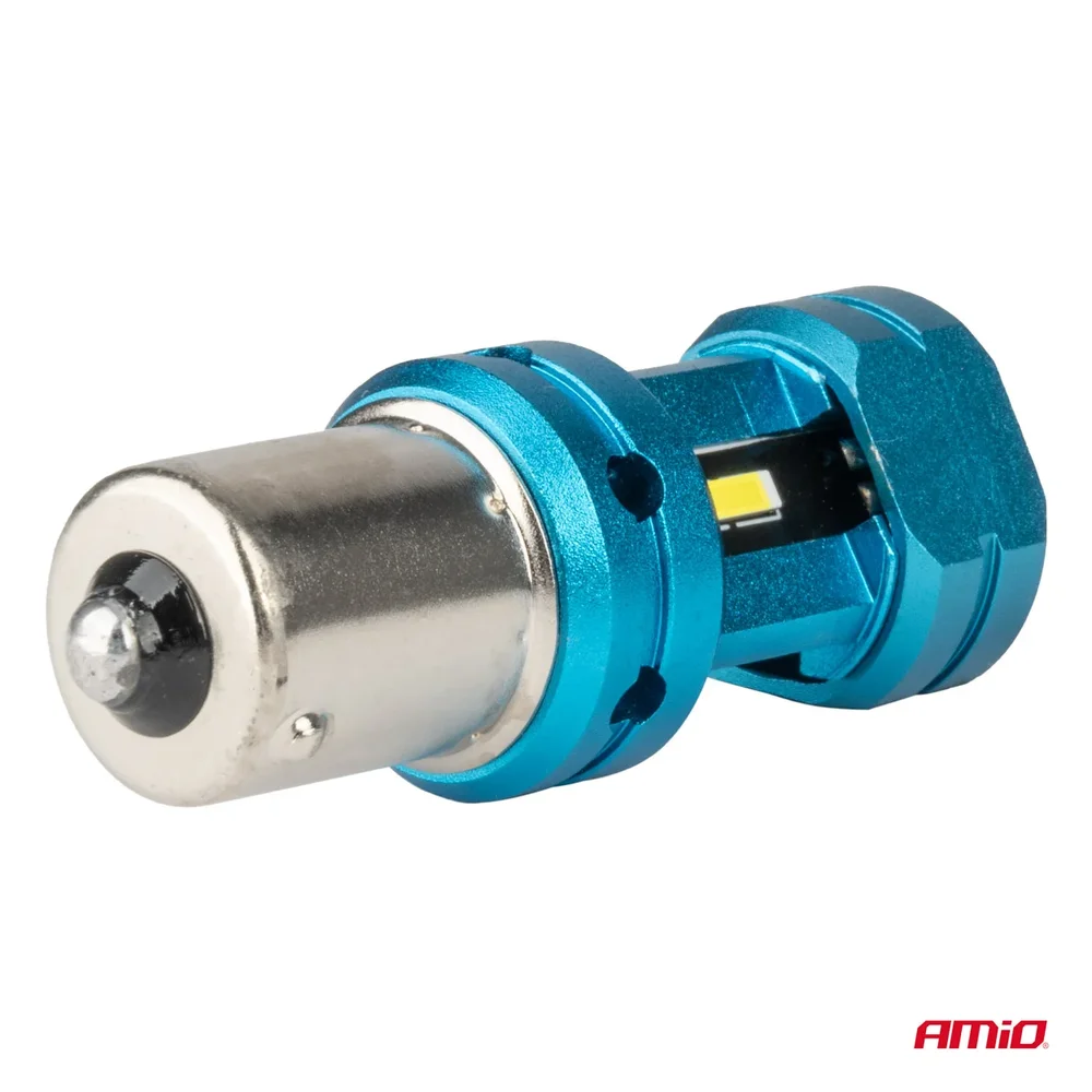 CANBUS LED žárovky 1156 BA15S P21W R10W R5W 4SMD 1860 Bílé 12V 24V AMiO-04252 - Obrázek 4