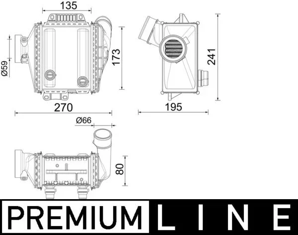 Chladič turba MAHLE CI639000P Chladič turba MAHLE CI639000P