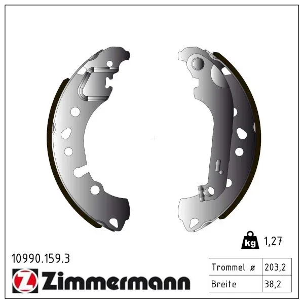 Sada brzdových čelistí ZIMMERMANN 10990.159.3